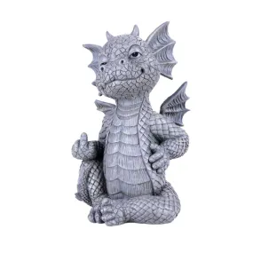 10.25" Garden Dragon Statue - Middle Finger