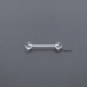 14 Gauge Invisible Clear Tongue/Nipple Barbell Retainers