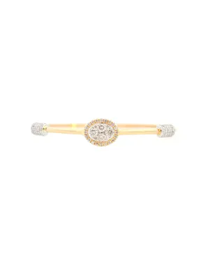 1.47ct Diamond 14K Gold Bangle Bracelet