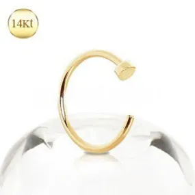 14Kt Yellow Gold Nose Hoop Ring