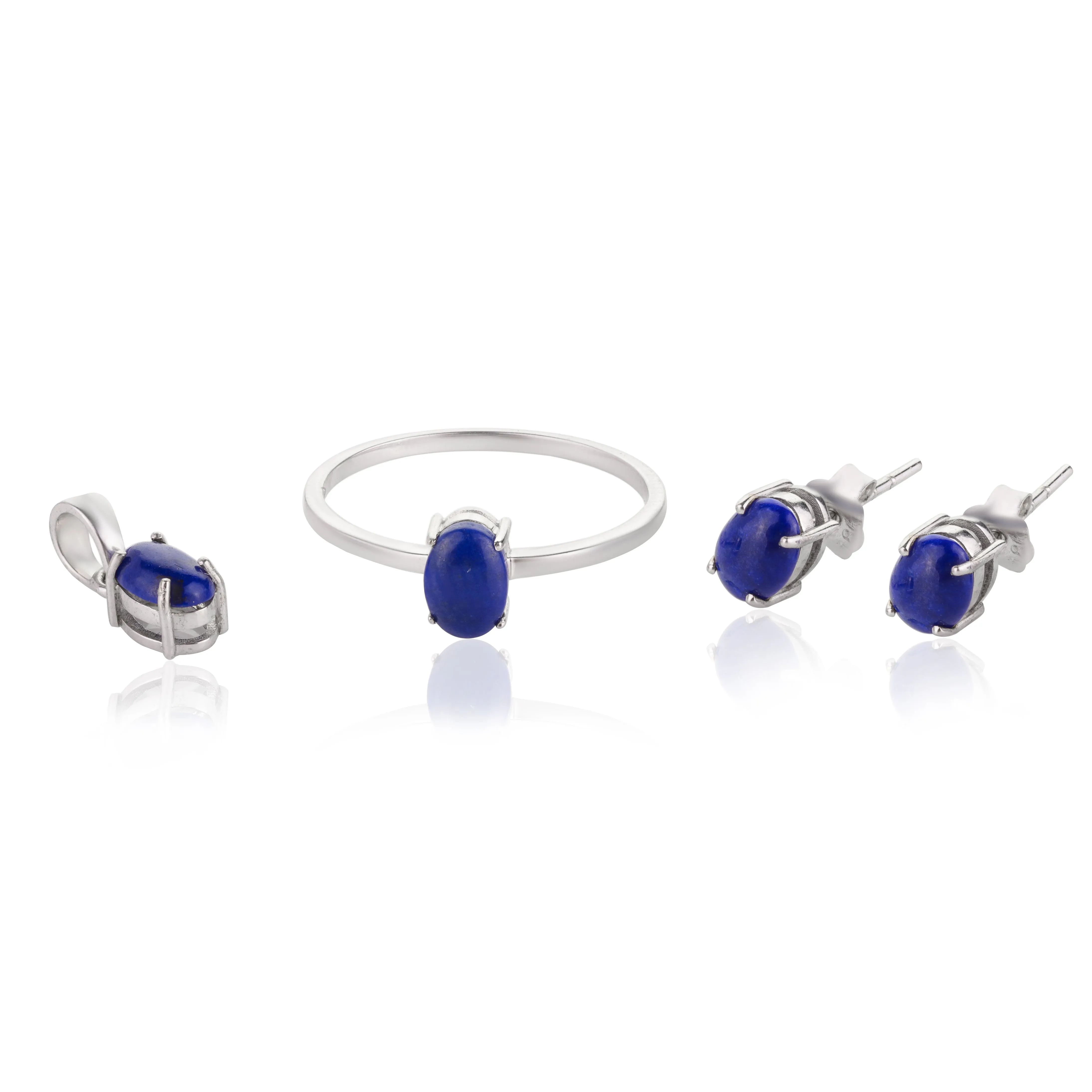 18K Gold Lapis Lazuli Combo Jewelry Set