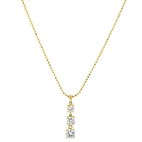 1928 Jewelry Cubic Zirconia Drop Necklace 18"