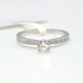 .55ctw Diamond Engagement Ring 14K White Gold