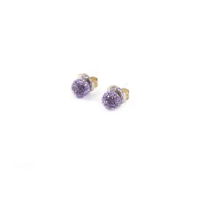 8mm Amethyst Stud Earrings