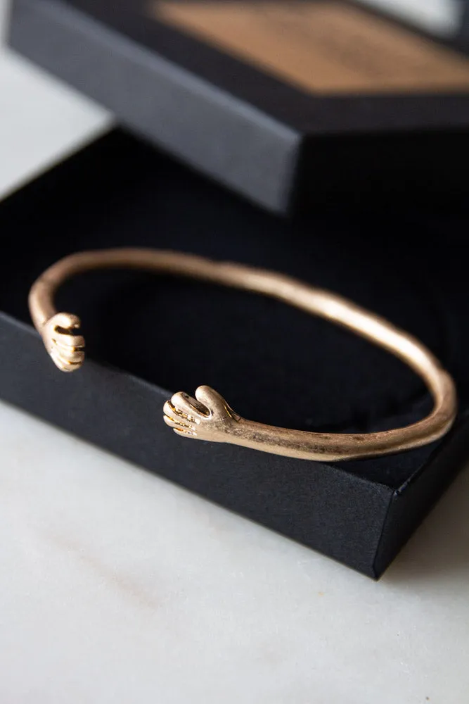 Adjustable Gold Hugs Bangle