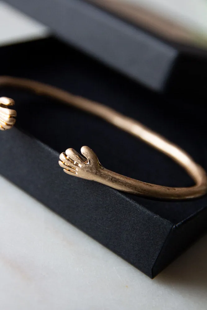 Adjustable Gold Hugs Bangle