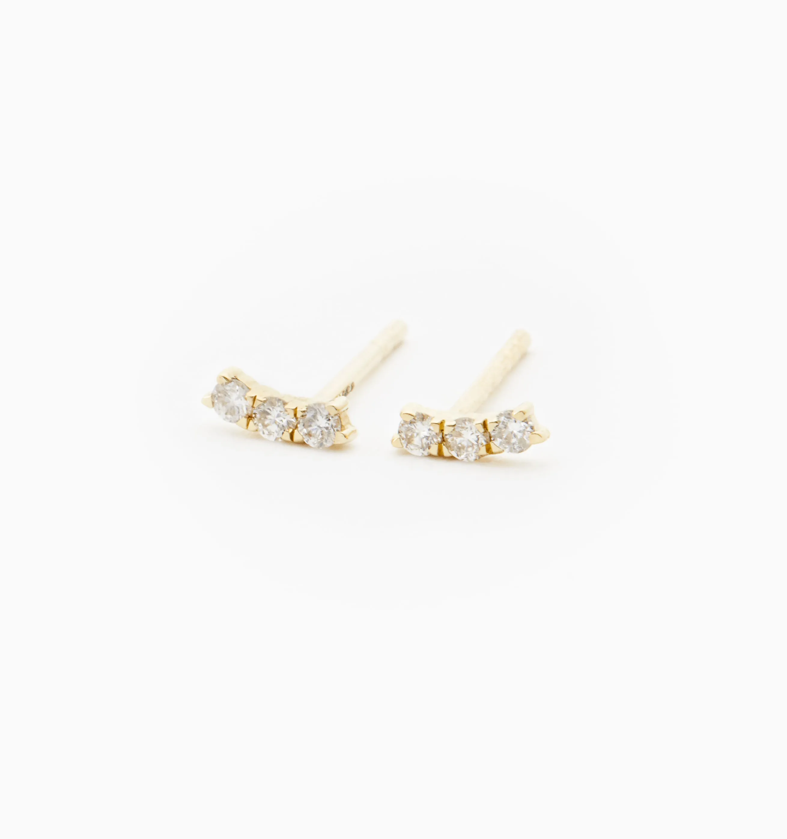 Arc Diamond Stud Earrings