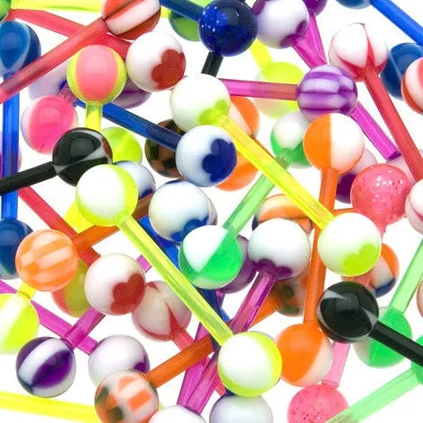 Assorted Styles Flexible Tongue Ring