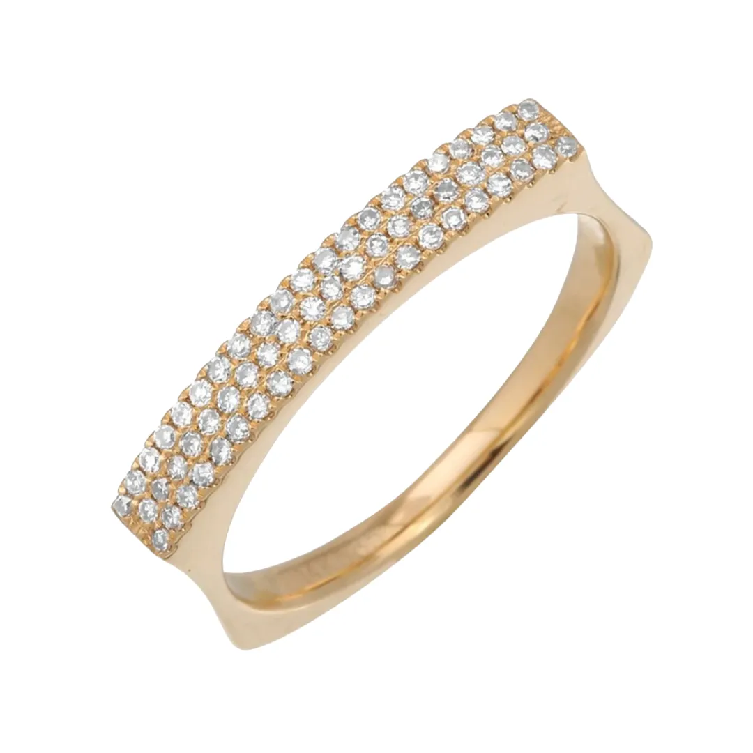 Bar Signet Diamond Ring