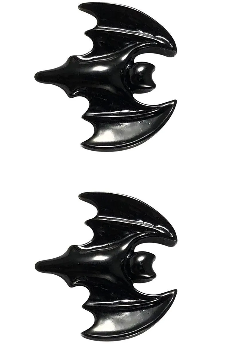 Bat Black Stud Earrings