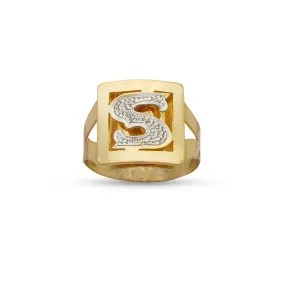 Better Jewelry Initial 14K Gold Ring