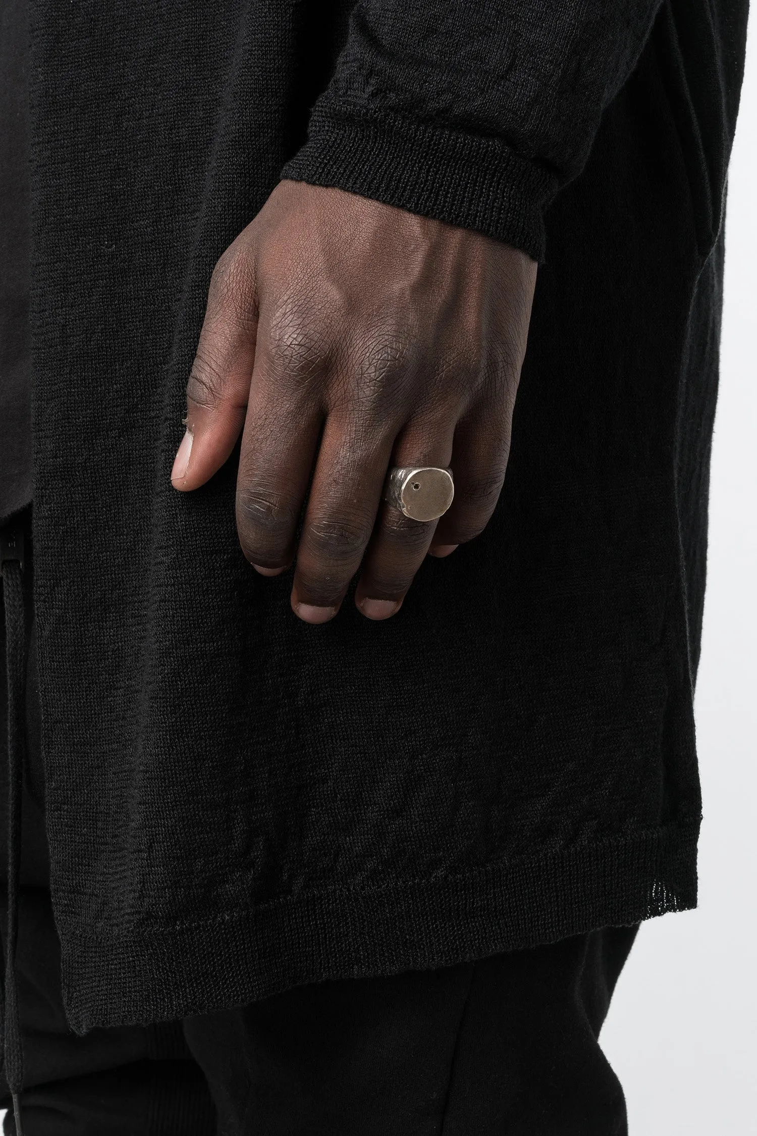 Black diamond signet ring