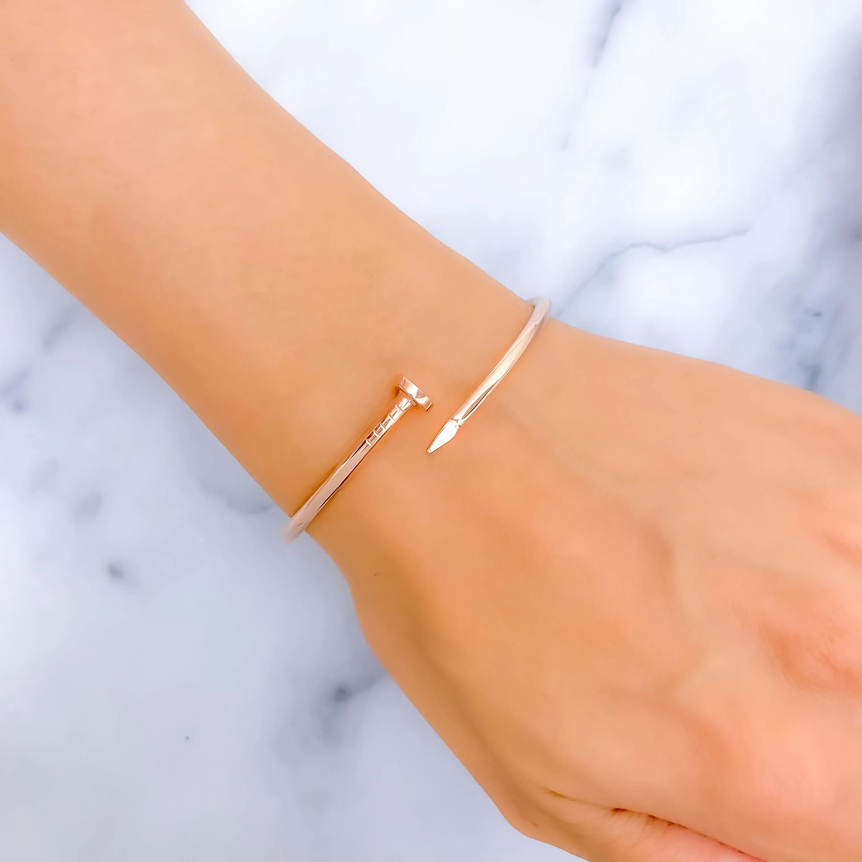 Blush 21k Nail Bangle Bracelet