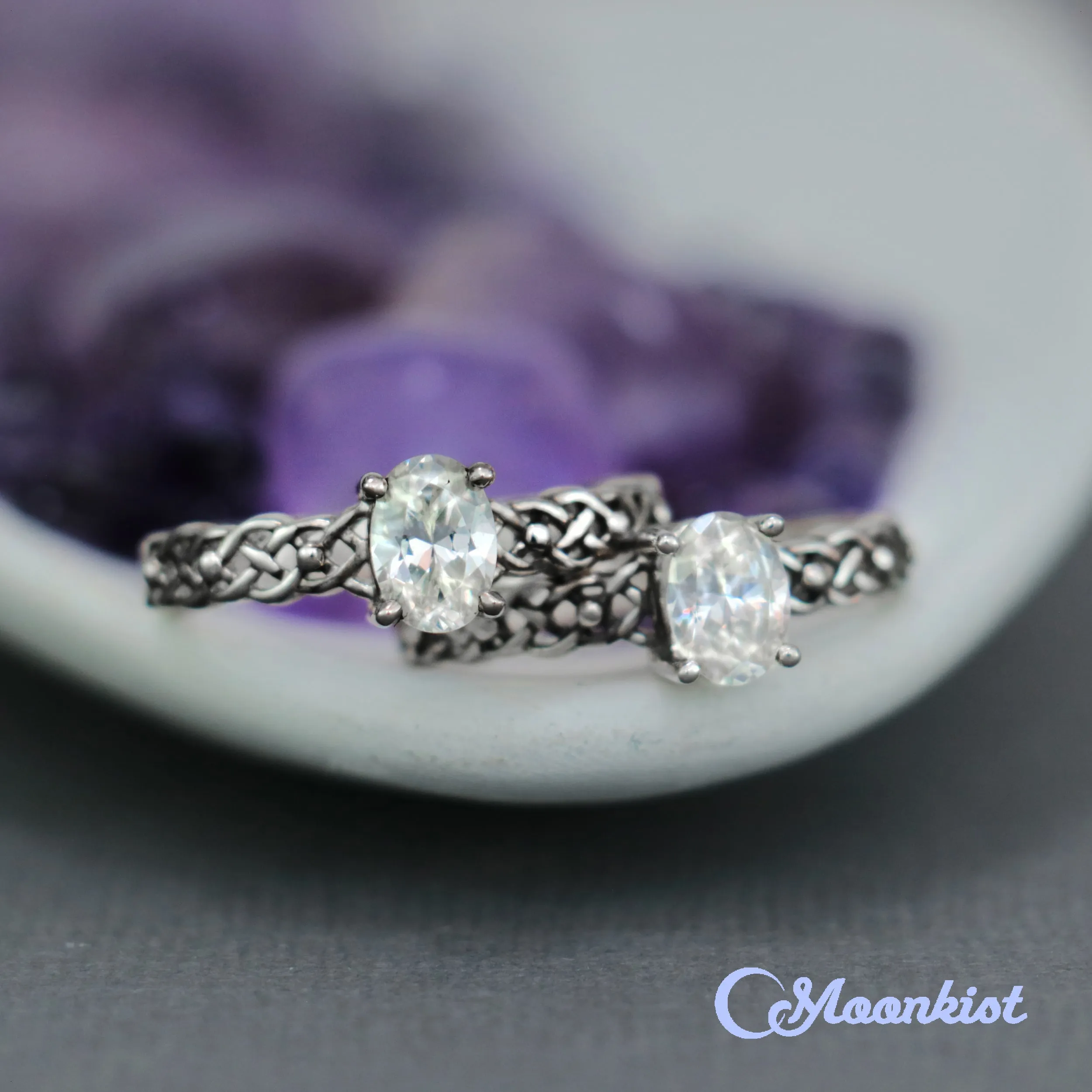 Braided Oval Engagement Ring  | Moonkist Designs