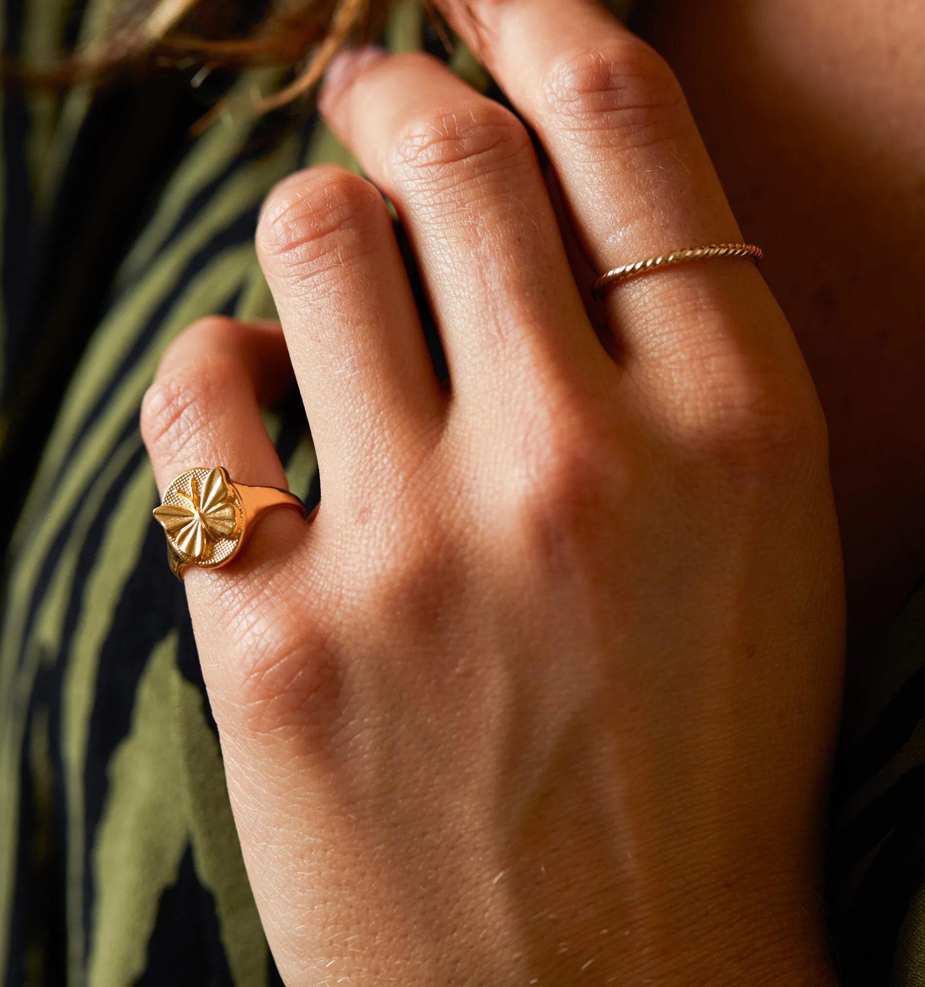 Butterfly Signet Ring