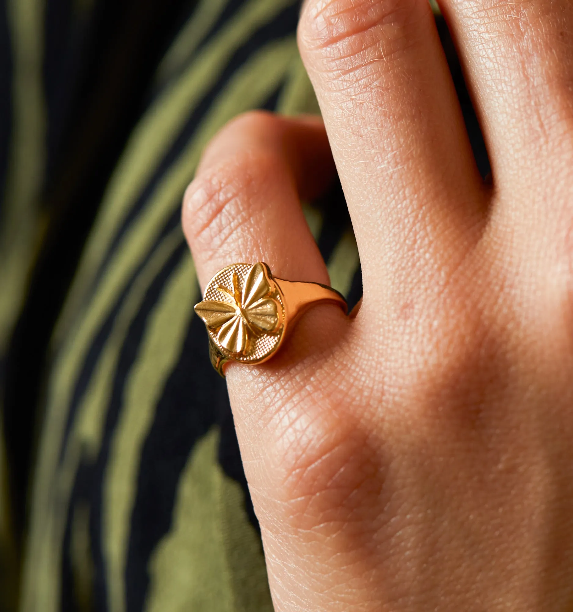 Butterfly Signet Ring