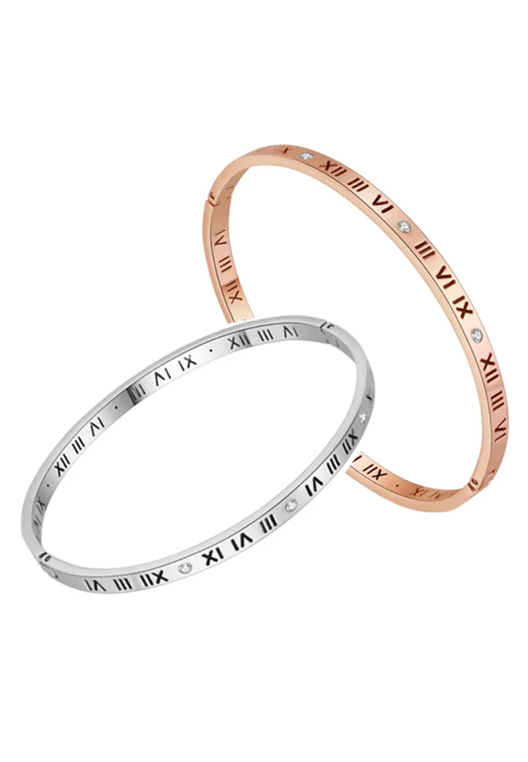 Chantal Roman Numeric Couple Bangle