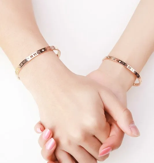 Chantal Roman Numeric Couple Bangle