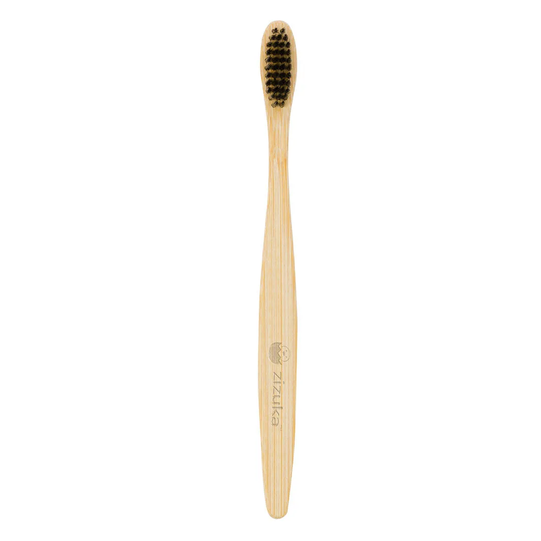 Charcoal Organic Bamboo Toothbrush & Tongue Cleaner