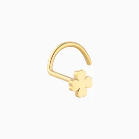 Clover Corkscrew Nose Ring