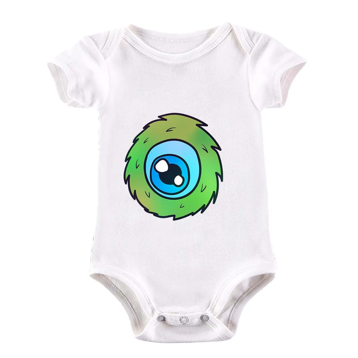 Cookie Green Tongue Monster Eye Funny Gift Drawing Printed Baby & Toddler Body Suit