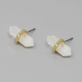 Crystal Rock Stud Earrings