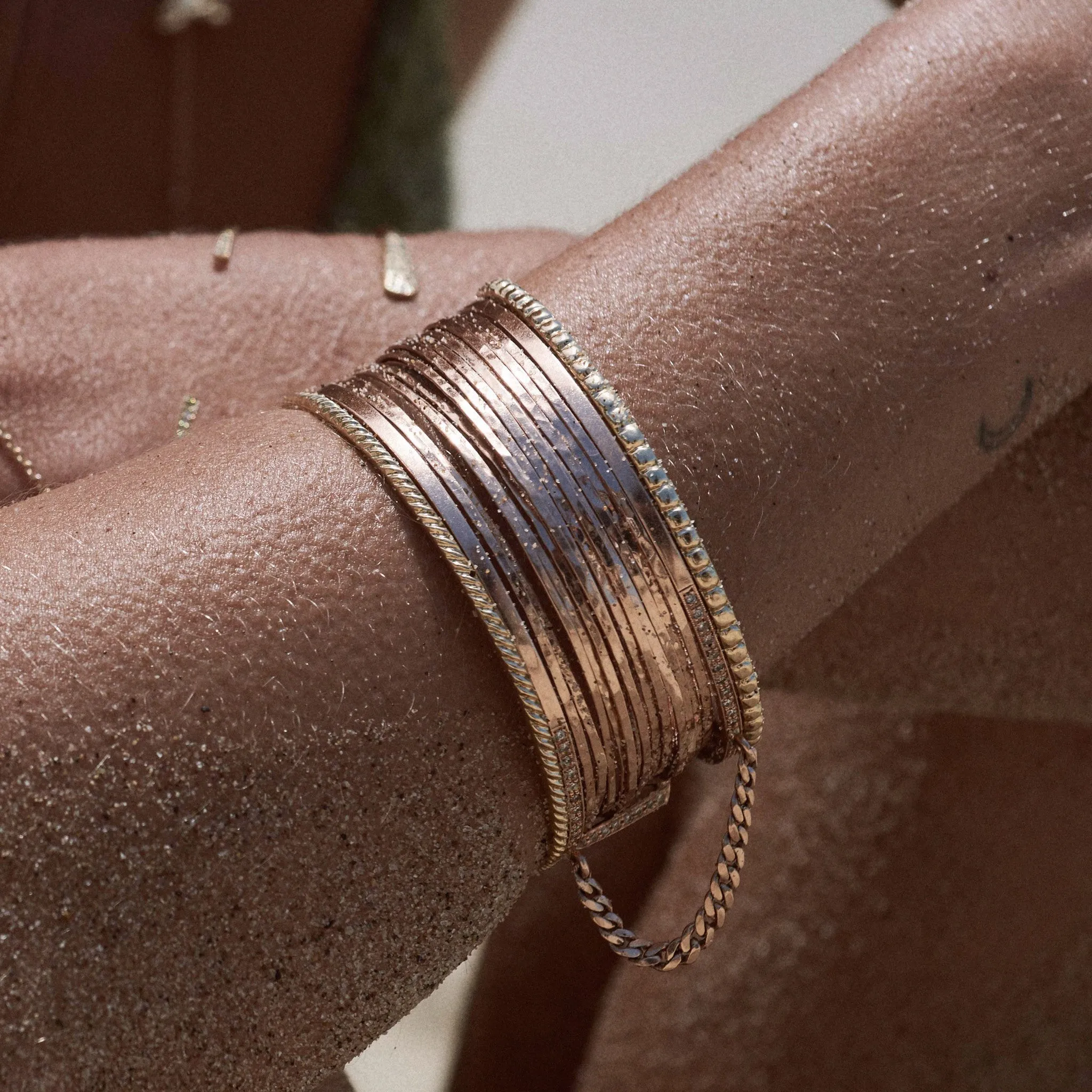 DIAMOND BRICK MULTI WAIF BANGLE