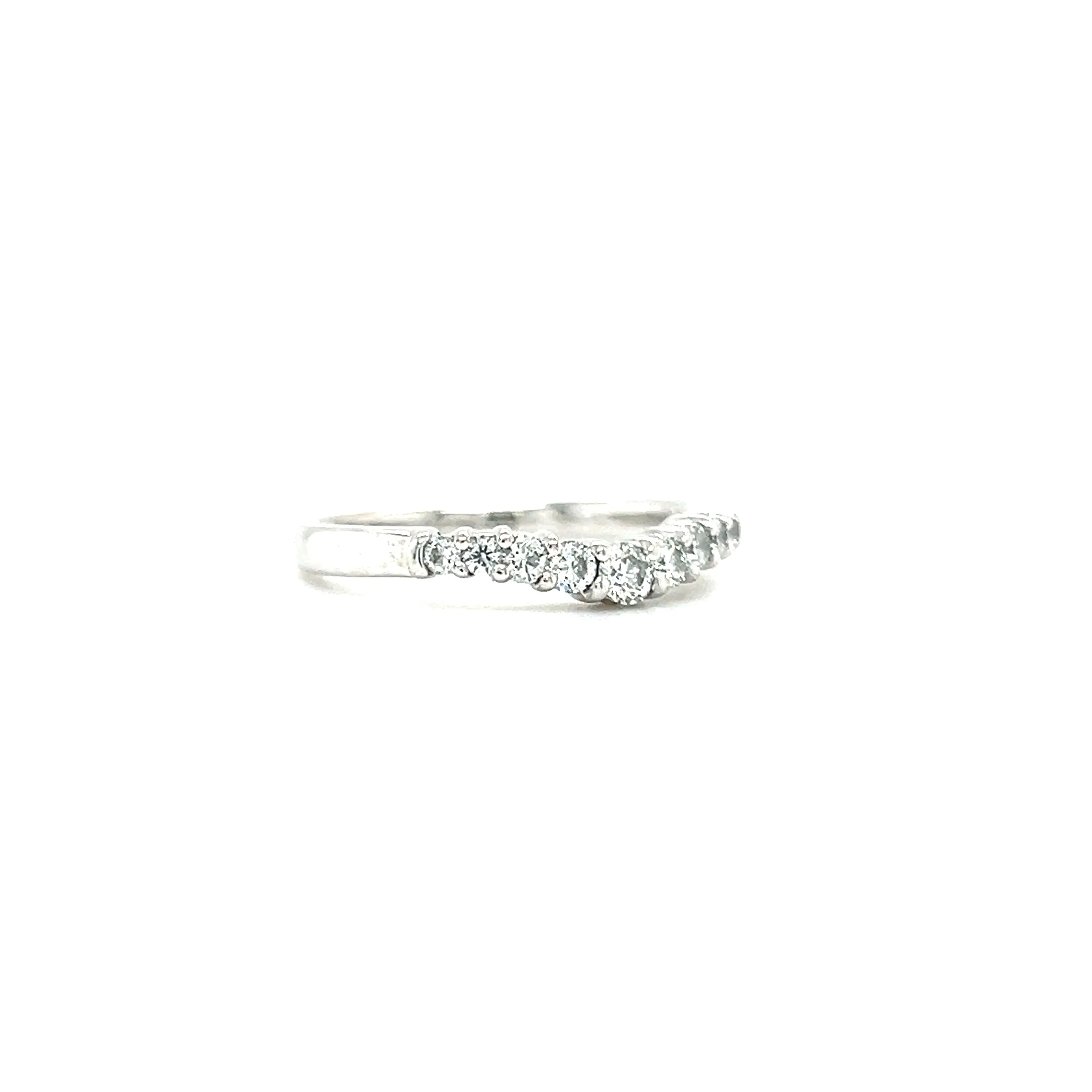 Diamond Contour Ring with 0.33ctw of Diamonds in 14K White Gold