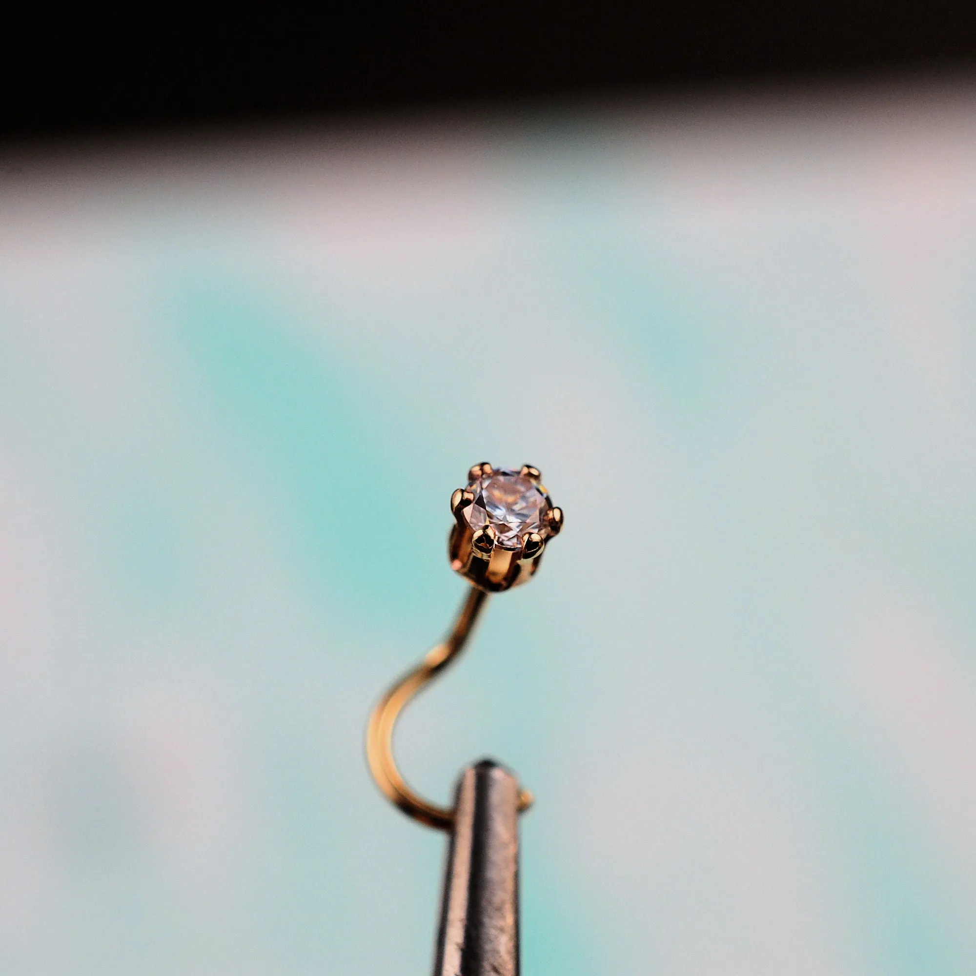 Diamond Style Gold Nose Stud