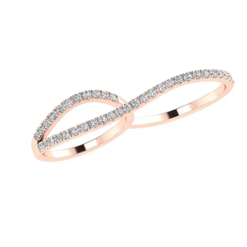 Diamond Two Finger Ring