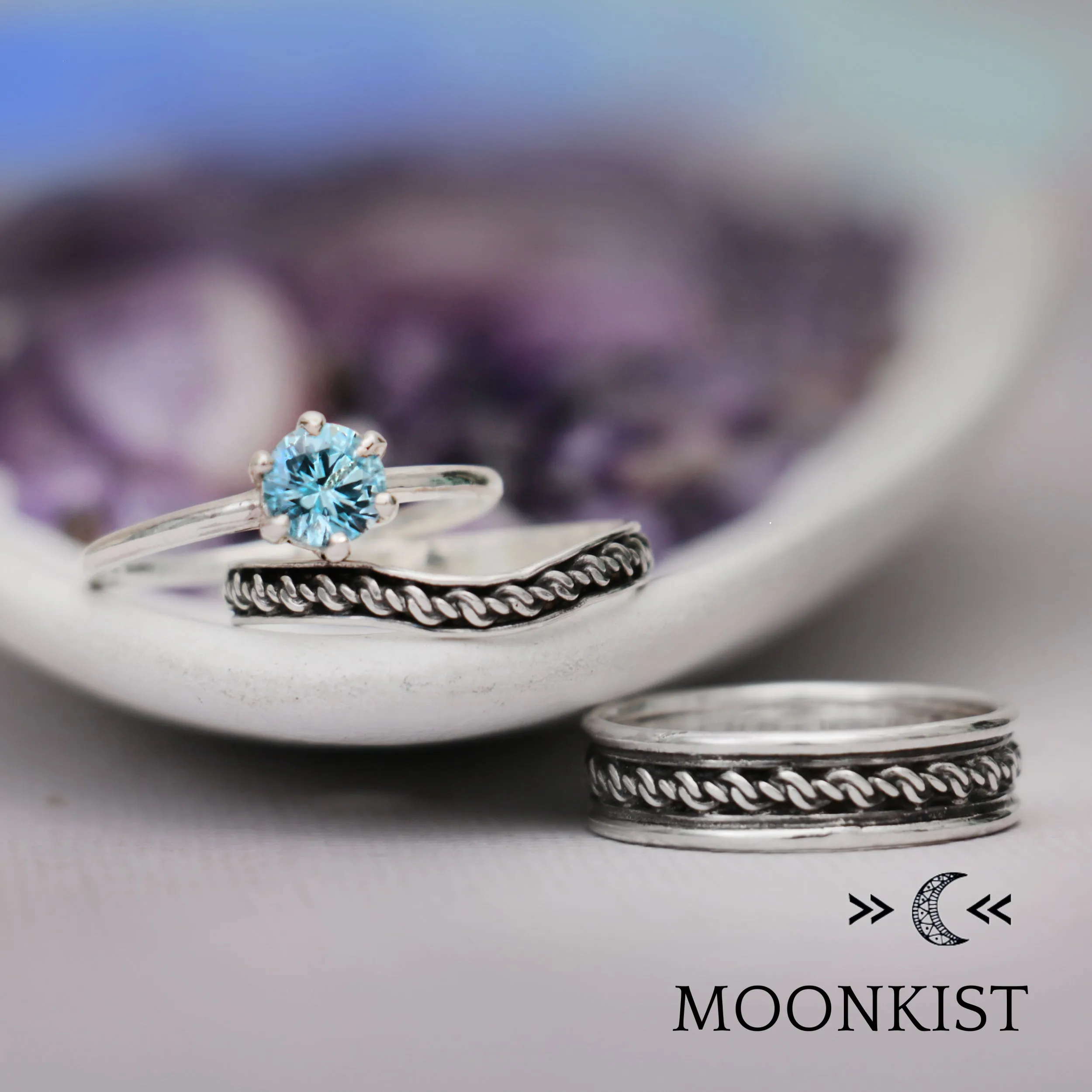 Eternity Trinity Love Knot Wedding Set  | Moonkist Designs