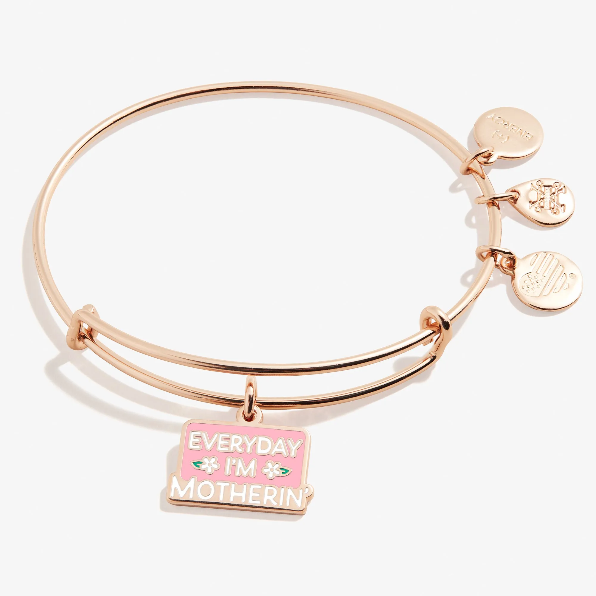 'Everyday I'm Motherin' Charm Bangle Bracelet