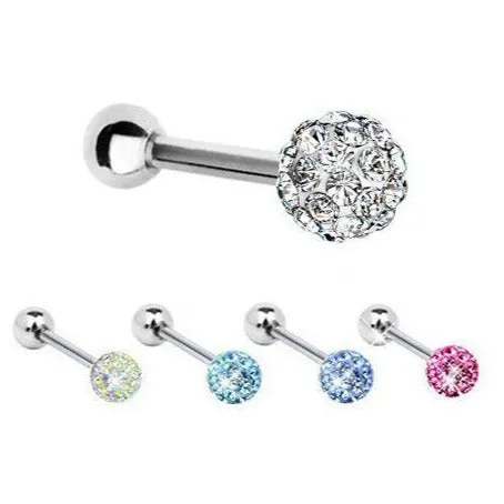 Ferido CZ Ball Tongue Barbell