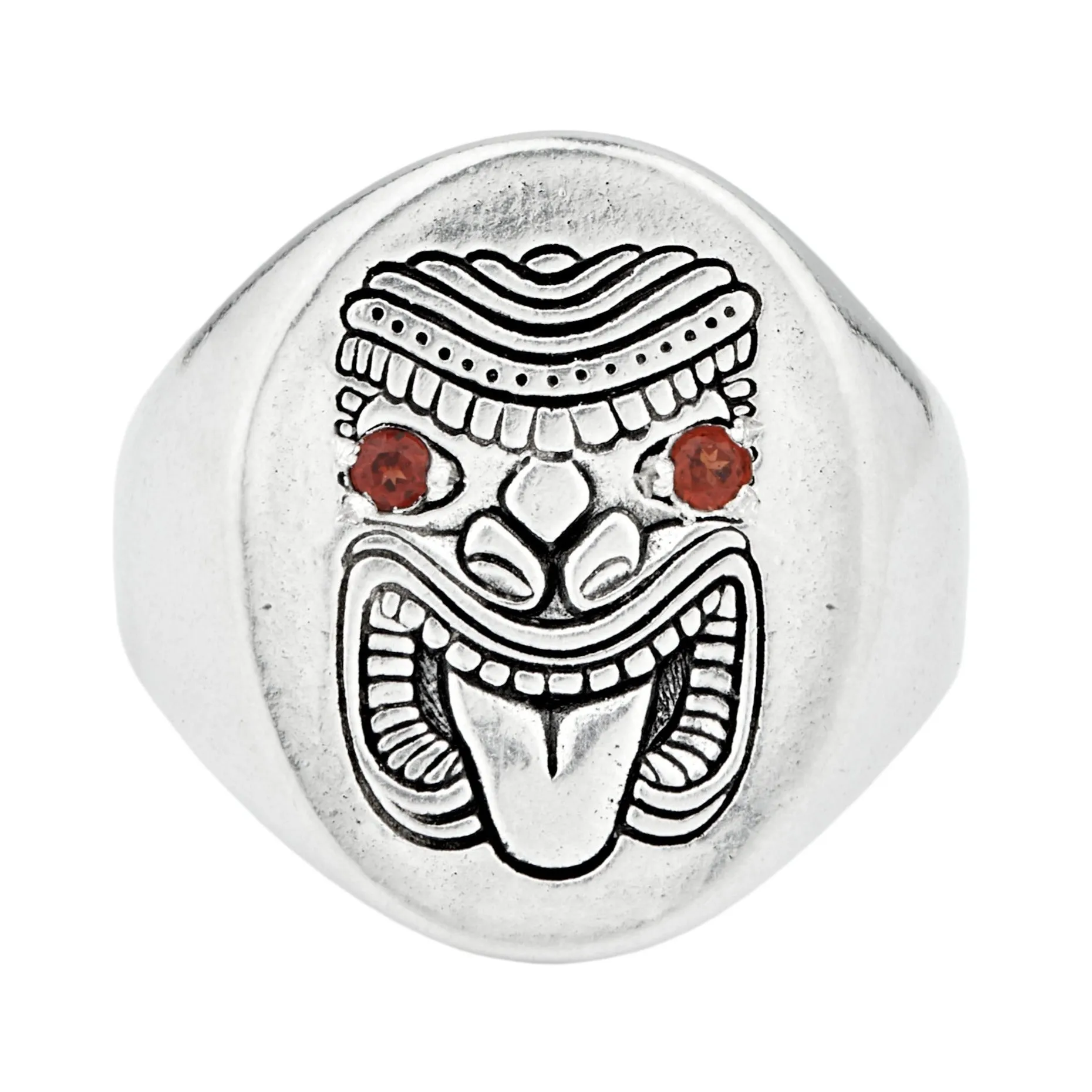 Fire Eyed Tiki God Signet Ring