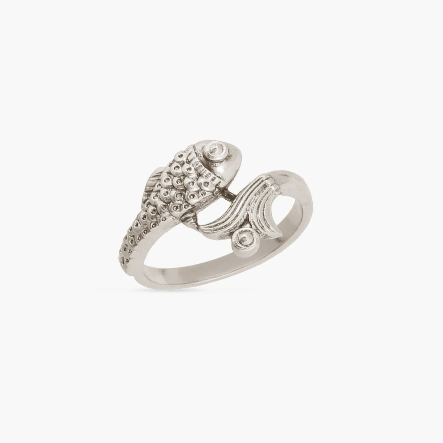 Fish Oxidized Finger Ring