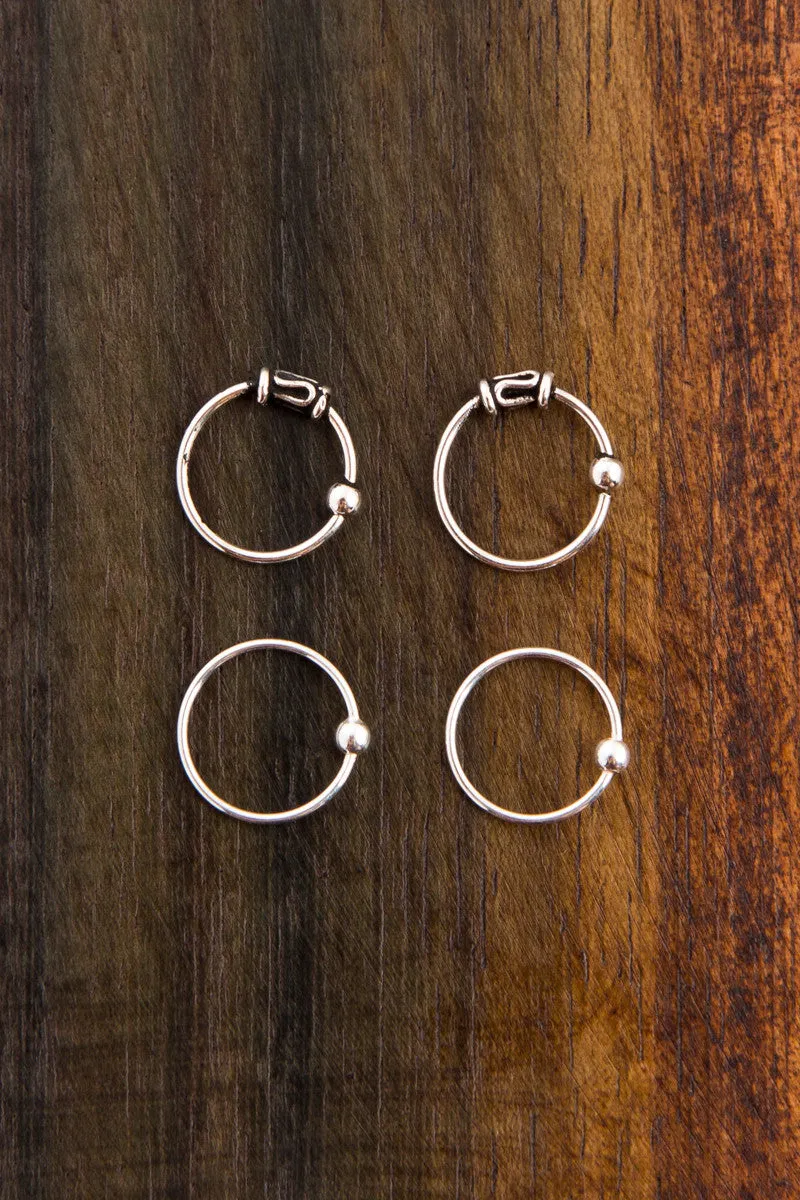 Four Nose Ring Pack