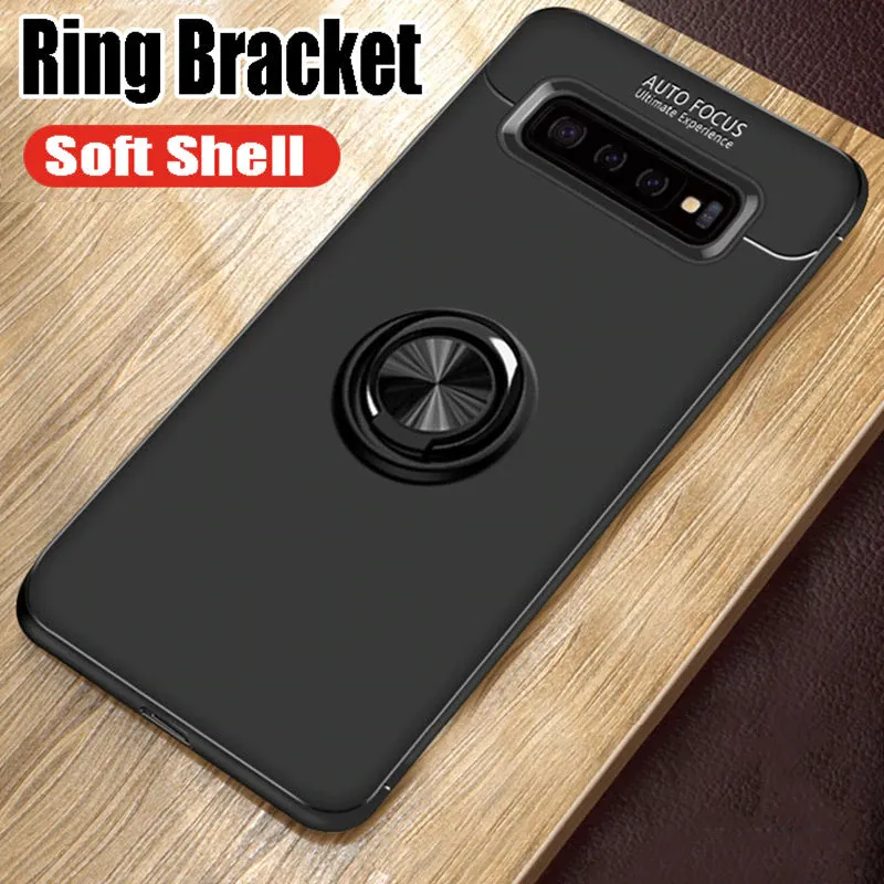 Galaxy S10 Metallic Finger Ring Holder Matte Case