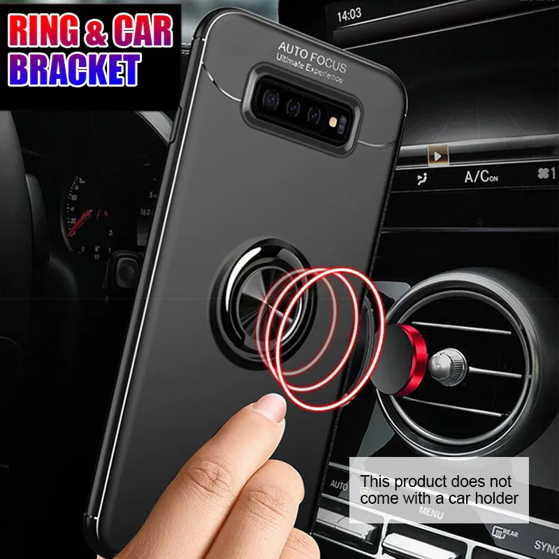 Galaxy S10 Metallic Finger Ring Holder Matte Case