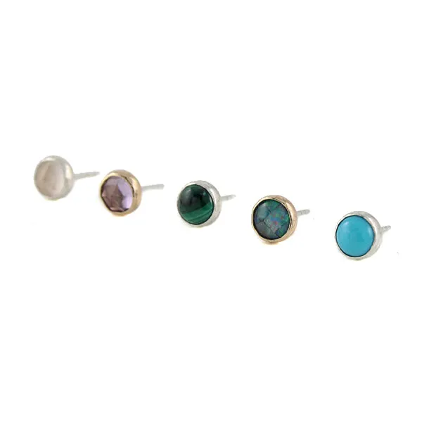 Gemstone Stud Earrings