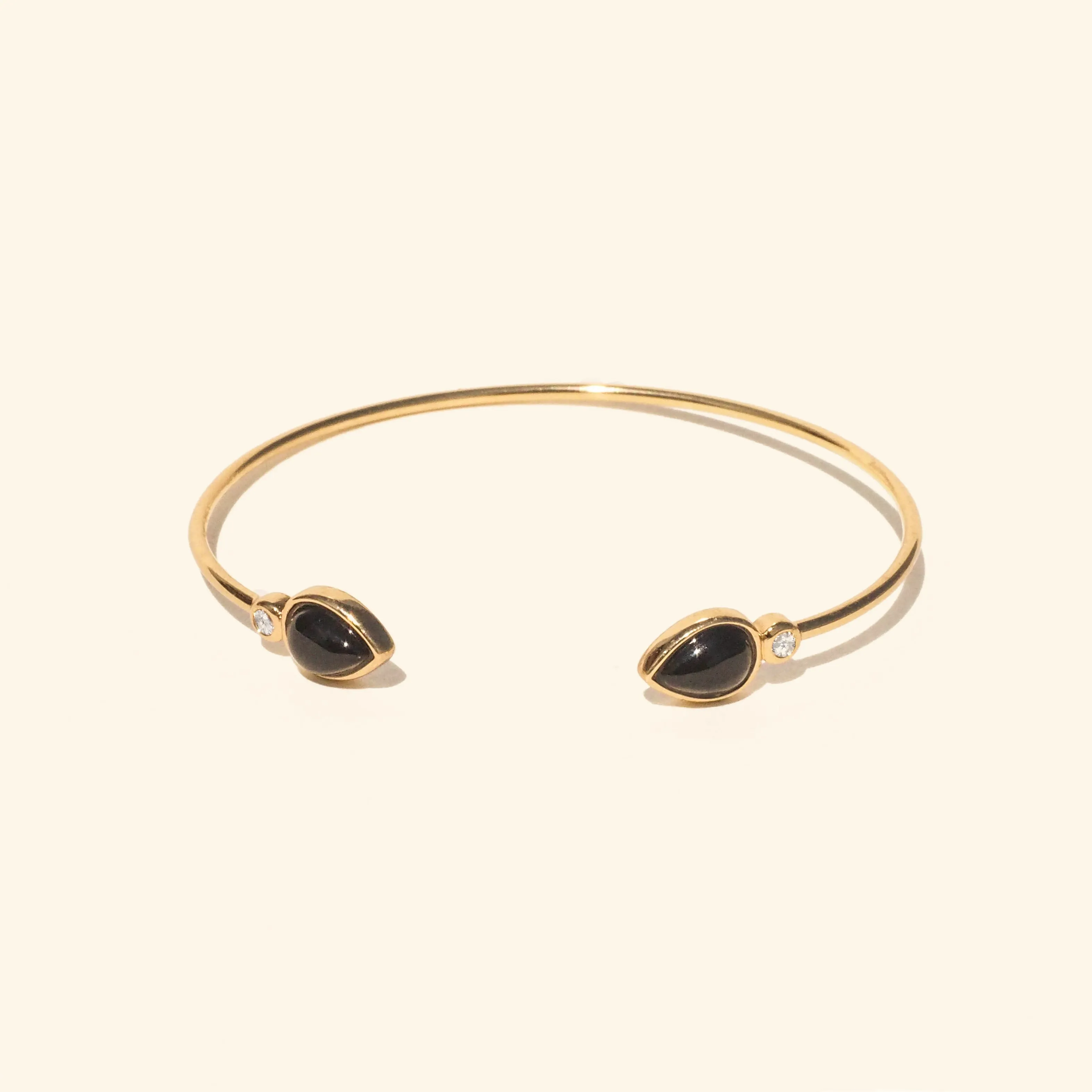 Genuine Black Onyx Stone Bangle