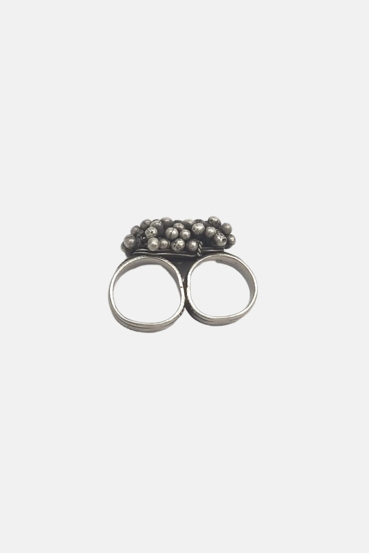 Ghungroo Beads Multi Finger Silver Ring