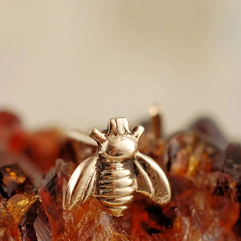 Gold Bee Insect Nose Stud