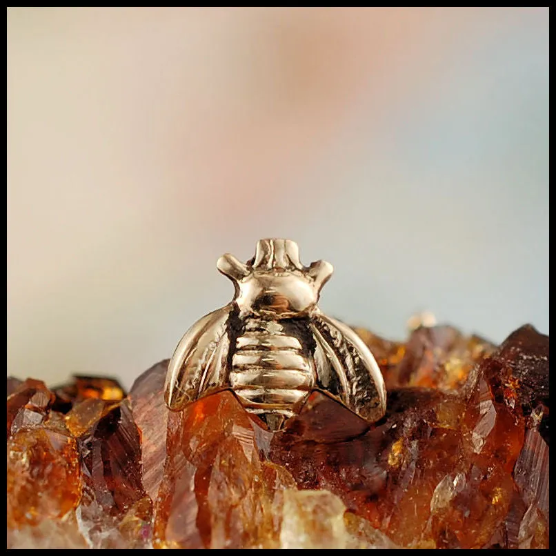 Gold Bee Insect Nose Stud