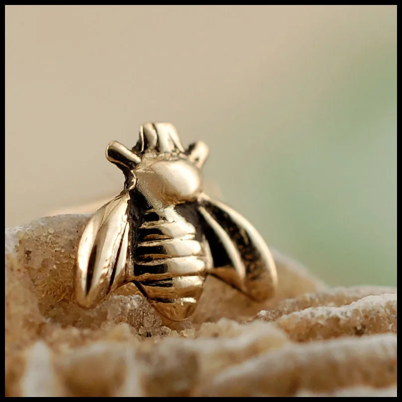 Gold Bee Insect Nose Stud