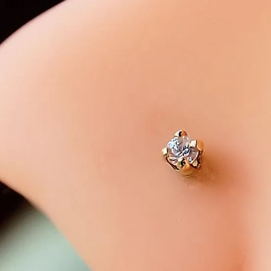 Gold Diamond Style Nose Stud