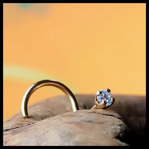 Gold Diamond Style Nose Stud