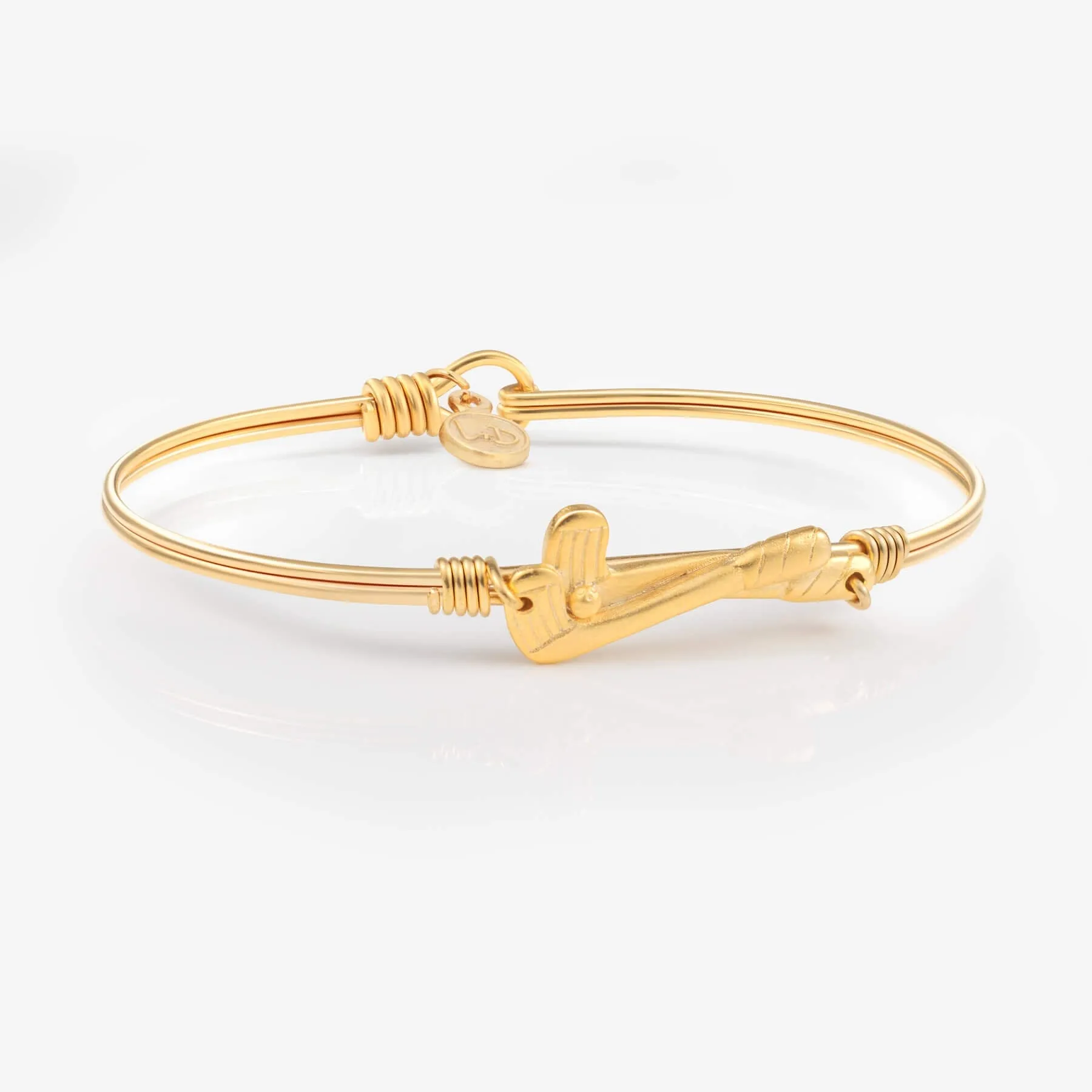 Gold Golf Bangle Bracelet