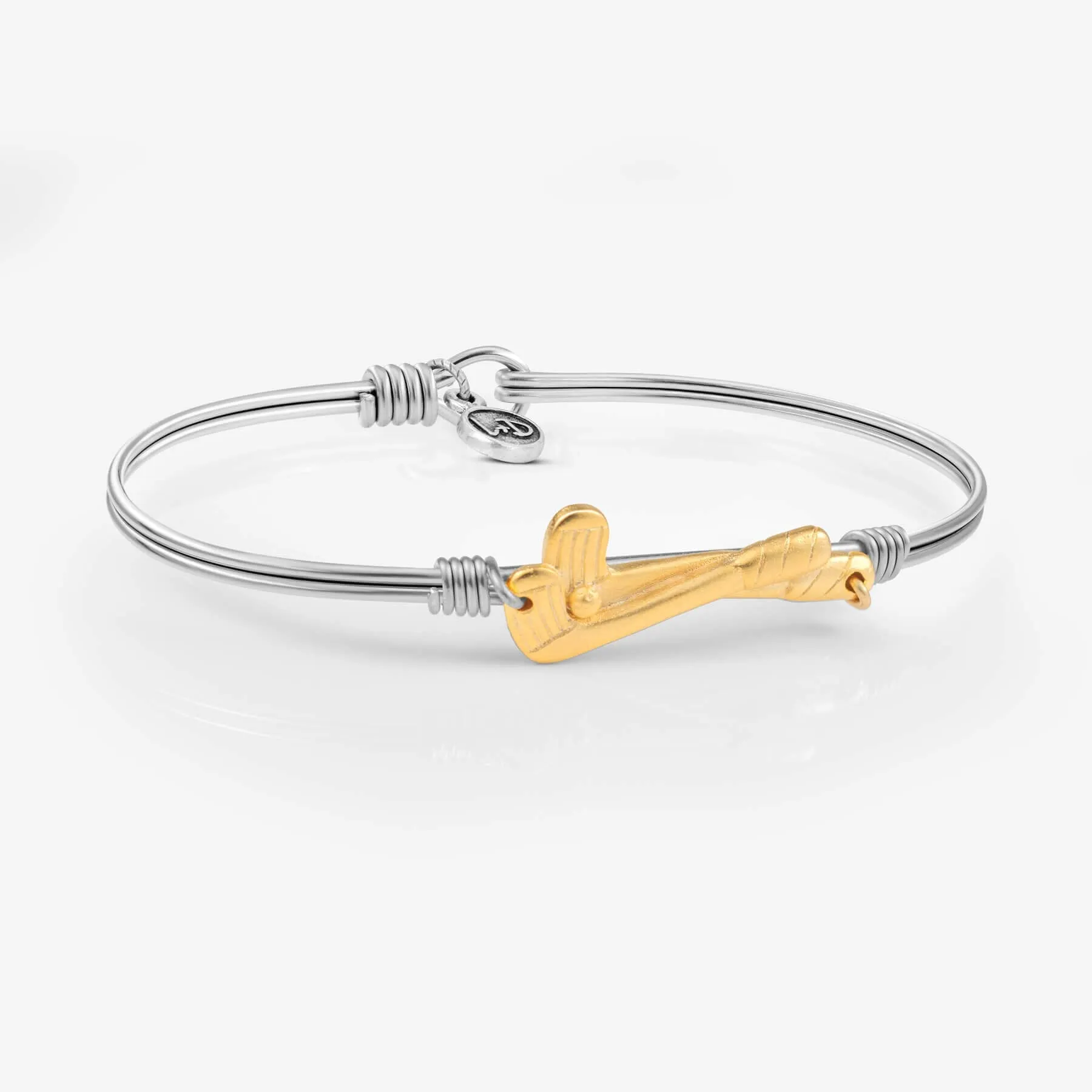 Gold Golf Bangle Bracelet