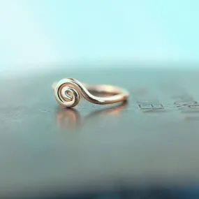 Gold Nose Ring - Tiny Spiral