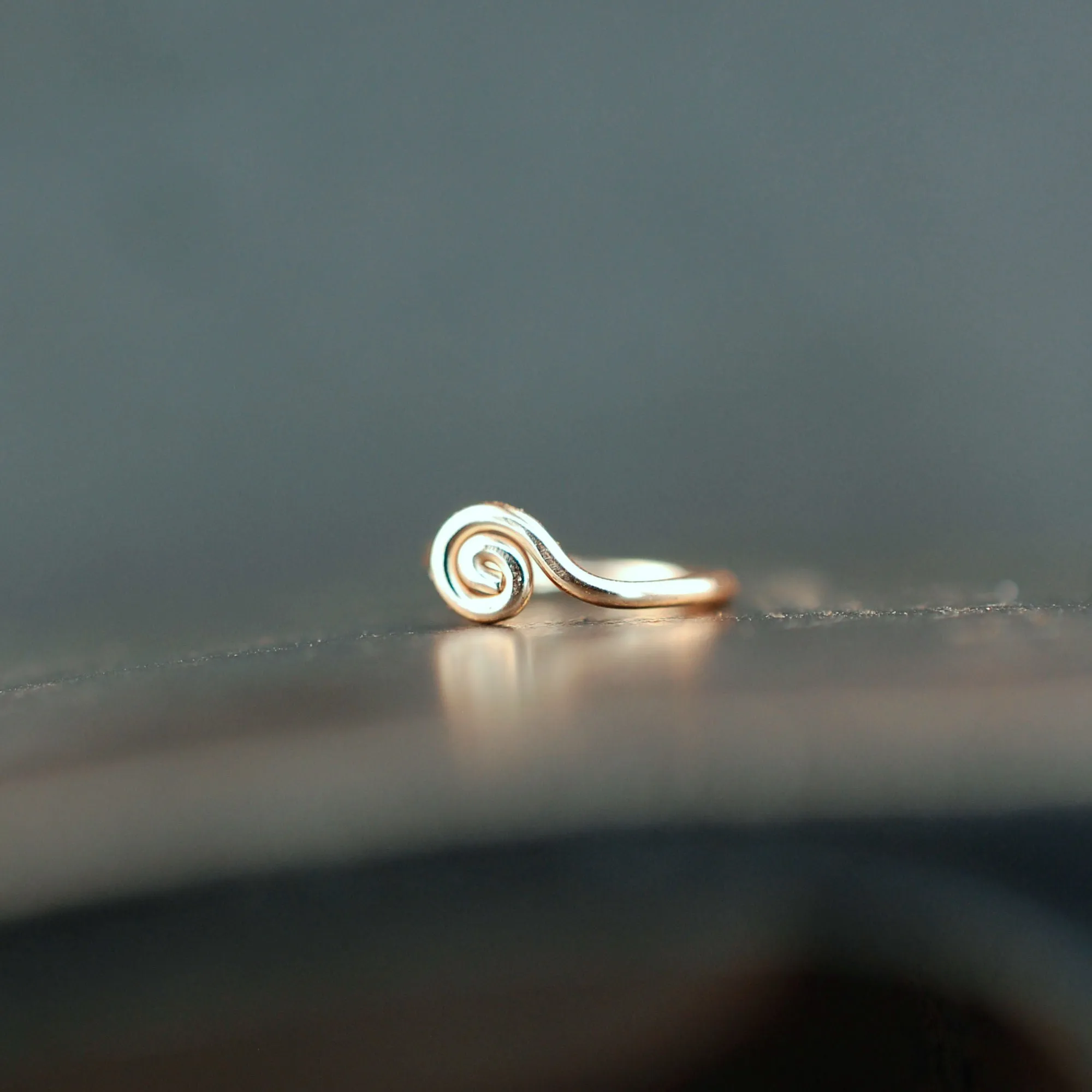 Gold Nose Ring - Tiny Spiral